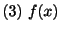 $ (3)\ f(x)$