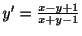 $ y^{\prime} = \frac{x - y + 1}{x + y - 1}$