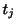 $ t_{j}$