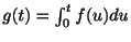 $ g(t) = \int_{0}^{t}f(u)du$