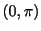 $ (0, \pi)$