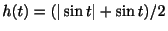 $ h(t) = (\vert\sin{t}\vert + \sin{t})/2$