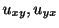 $ u_{xy},u_{yx}$