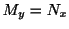 $ M_{y} = N_{x}$