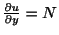 $ \frac{\partial u}{\partial y} = N$