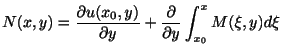 $\displaystyle N(x,y) = \frac{\partial u(x_{0},y)}{\partial y} + \frac{\partial}{\partial y}
\int_{x_{0}}^{x}M(\xi,y)d\xi $