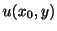 $ u(x_{0},y)$
