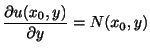 $\displaystyle \frac{\partial u(x_{0},y)}{\partial y} = N(x_{0},y) $