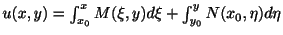 $ u(x,y) = \int_{x_{0}}^{x}M(\xi,y)d\xi + \int_{y_{0}}^{y}N(x_{0},\eta)d\eta$