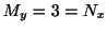 $ M_{y} = 3 = N_{x}$