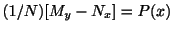 $ (1/N)[M_{y} - N_{x}] = P(x)$