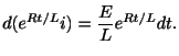 $\displaystyle d(e^{Rt/L}i) = \frac{E}{L}e^{Rt/L}dt . $