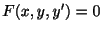 $ F(x,y,y') = 0$