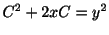 $\displaystyle C^2 + 2xC = y^2$