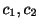 $ c_{1},c_{2}$