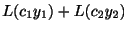 $\displaystyle L(c_{1}y_{1}) + L(c_{2}y_{2})$