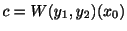$ c = W(y_{1},y_{2})(x_{0})$