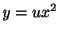 $ y = ux^{2}$