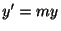 $ y^{\prime} = my$