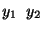 $ y_{1}，y_{2}$