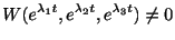 $\displaystyle W(e^{\lambda_{1}t},e^{\lambda_{2}t},e^{\lambda_{3}t}) \neq 0 $