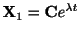 $ {\bf X}_{1} = {\bf C}e^{\lambda t}$