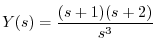 $\displaystyle Y(s) = \frac{(s+1)(s+2)}{s^3} $