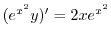 $\displaystyle (e^{x^2} y)^{\prime} = 2x e^{x^2} $