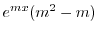 $\displaystyle e^{mx}(m^2 - m)$