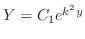 $Y = C_{1}e^{k^{2}y}$