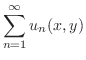 $\displaystyle \sum_{n=1}^{\infty}u_{n}(x,y)$