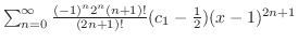 $\sum_{n=0}^{\infty} \frac{(-1)^n 2^n (n+1)!}{(2n+1)!}(c_{1} - \frac{1}{2})(x-1)^{2n+1}$