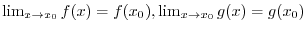 $\lim_{x \to x_{0}}f(x)$