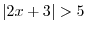$\displaystyle \vert a+b\vert \leq \vert a\vert + \vert b\vert$