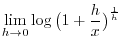 $\displaystyle \lim_{h \rightarrow 0}\frac{nx^{n-1}h + \binom{n}{2}x^{n-2}h^2 + \cdots + h^n}{h} \ \ $