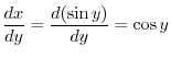 $\displaystyle \lim_{\Delta x \to 0}\frac{\Delta y}{\Delta x}$