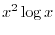 $\displaystyle \alpha \log{x}$