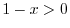 $x = 0$