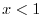 $x = -\frac{1}{2}$