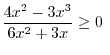 $3x^3(2x+1)(4-3x)$