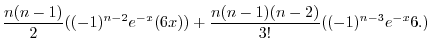 $\displaystyle \{f(x)g(x)\}^{(n)} = \sum_{i=0}^{n}\binom{n}{i}f^{(n-i)}(x)g^{(i)}(x)\ensuremath{\ \blacksquare}$