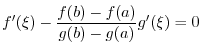 $F(x) = f(x) - g(x) = c$