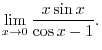 $\displaystyle f^{\prime}(x) = e^{x} - 1 - x, \ f'(0) = 0 $