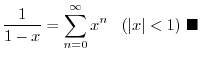 $\displaystyle{(1+x)^{\alpha} = \sum_{n=0}^{\infty}\frac{\alpha(\alpha-1)\cdots(\alpha -n+1)}{n!}x^{n}, (-1 < x < 1)}$