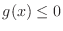 $g(x) \leq 0$