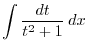 $\displaystyle \int \frac{x^2 - 1}{x^2 + 1}dx$
