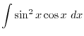 $\displaystyle{\int \sin^{2}{x} dx}$