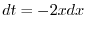 $t = x^2 - 4$