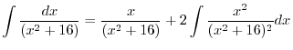 $\frac{3x}{(x^2+1)^3} = \frac{Ax+B}{x^2+1} + \frac{Cx+D}{(x^2+1)^{2}} +\frac{Ex+F}{(x^2+1)^{3}}$