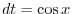 $\displaystyle \int \frac{dt}{t^n} = \int t^{-n}dt$